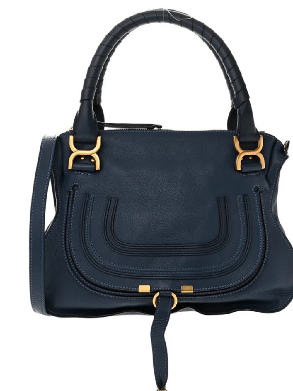 Chloe Marcie in Royal Navy 2way Crossbody bag - Picture 4 of 7